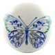 Blue Butterfly Ceramic Flat Cabinet Knob Online